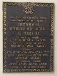 Placa: Lula e MTB estavam na inagura&ccedil;&atilde;o da PF