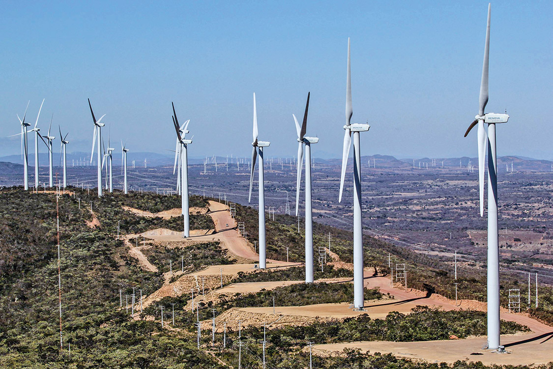 Imagem de arquivo do Alto Sert&iquest;o I, maior complexo e&Ucirc;lico da Am&Egrave;rica Latina, instalado no sudoeste da Bahia, nos munic&Igrave;pios de Caetit&Egrave;, Guanambi e Igapor&iquest;, composto por 14 parques e&Ucirc;licos que comportam 184 aerogeradores. Foto produzida em: 01/07/2014 Luciana Serra/Futura Press