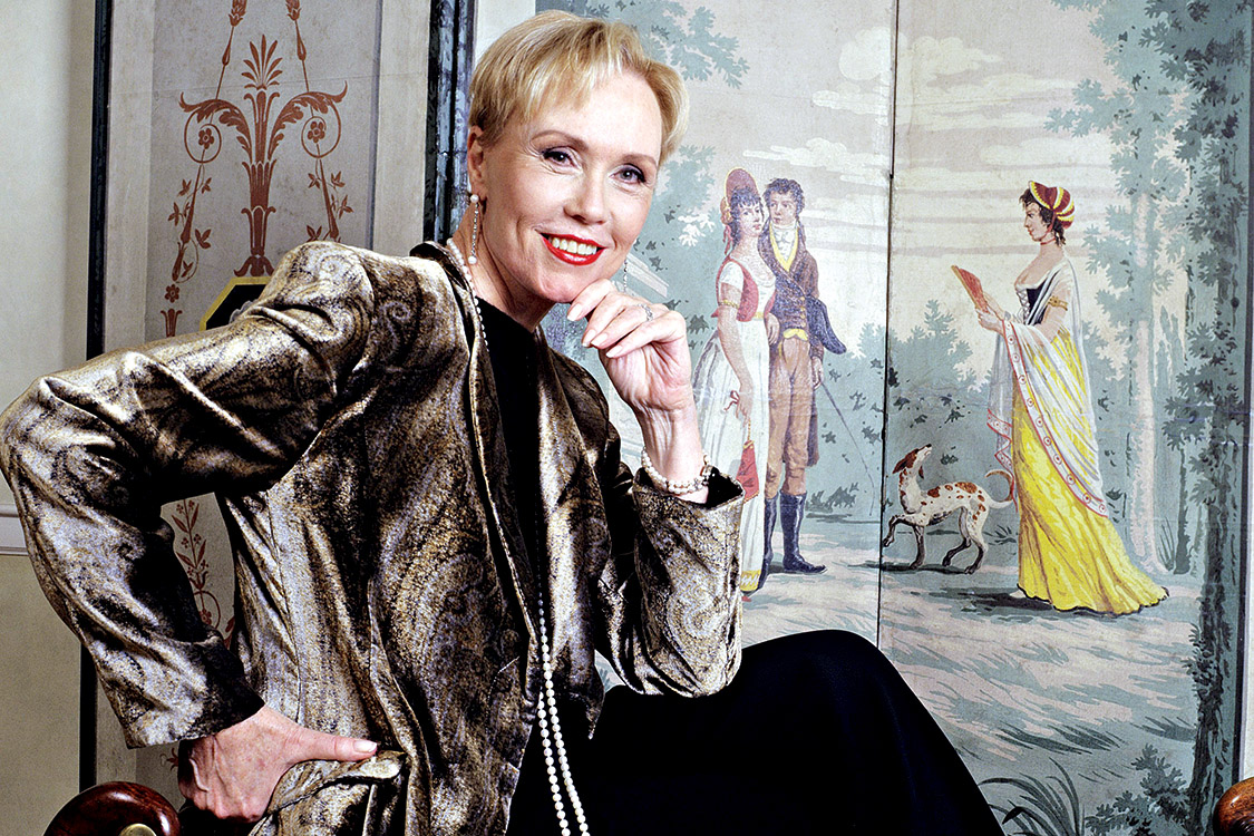 American author Nancy Friday poses for a August 1996 portrait to promote her book 