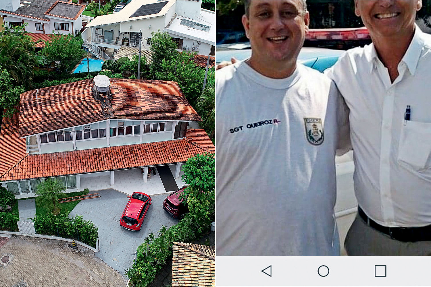 Casa de Ronnie Lessa e &Eacute;lcio Queiroz com Jair Bolsonaro