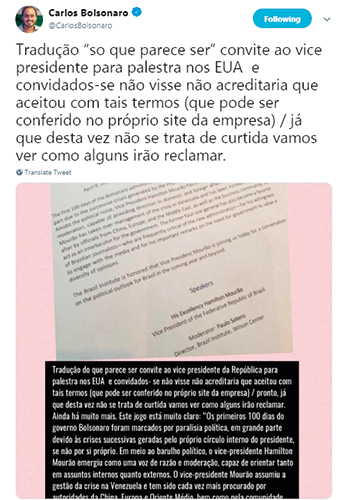 Tweets Carlos Bolsonaro