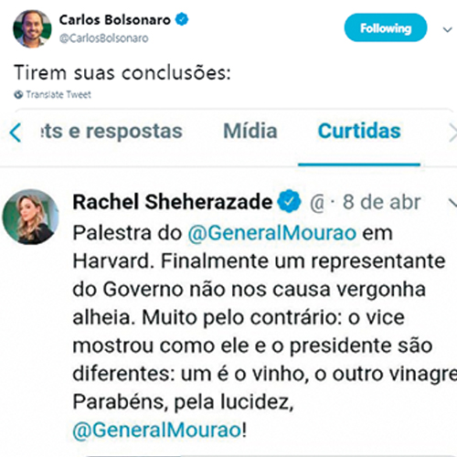 Tweets Carlos Bolsonaro