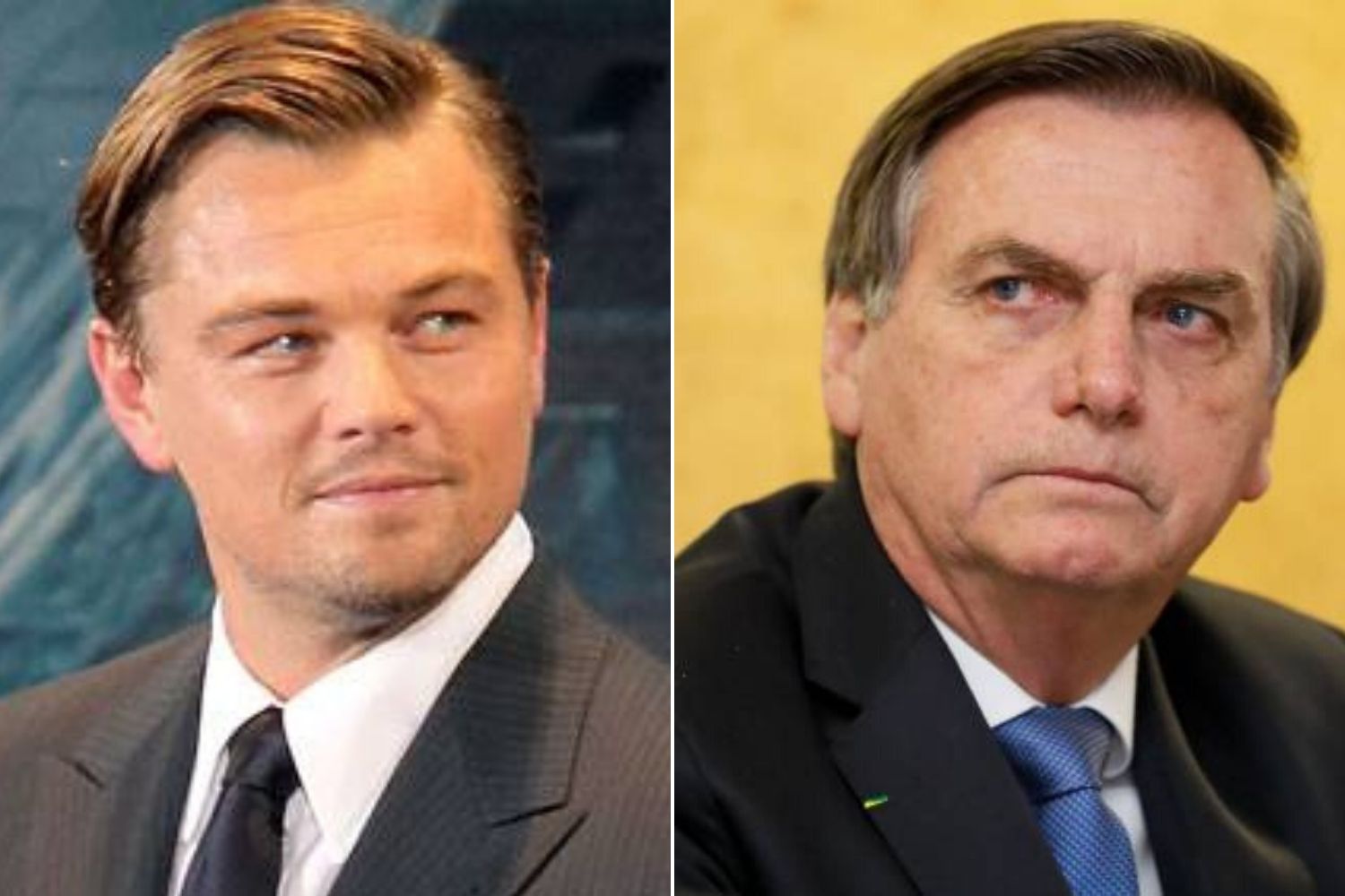 Leonardo DiCaprio e Jair Bolsonaro