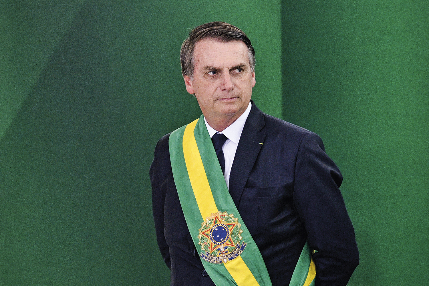 O ex-presidente Jair Bolsonaro na sua posse, em janeiro de 2019