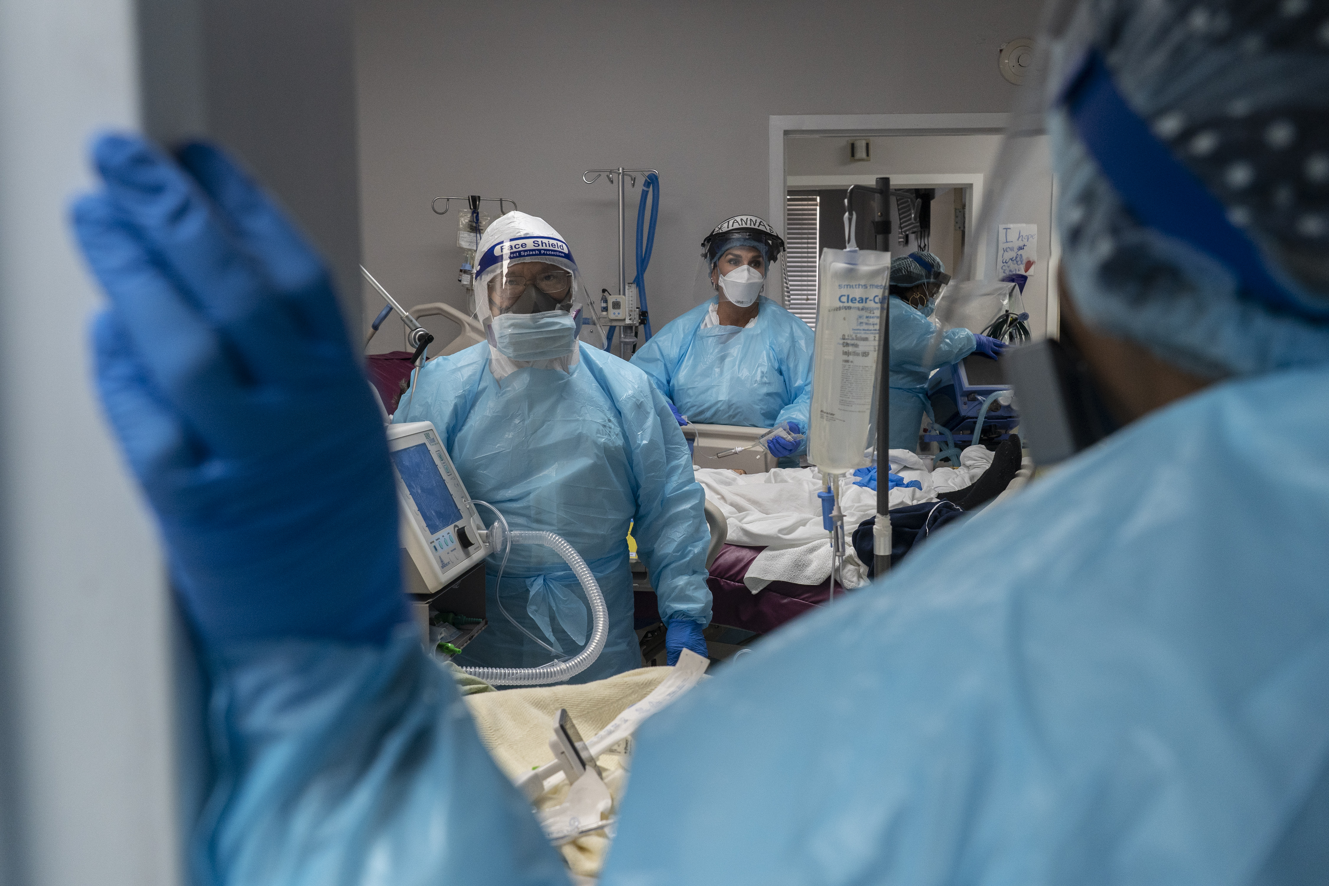 COVID-19 Intensive Care Unit Within A Houston Hospital Cares For Patients As Cases Continue To Rise