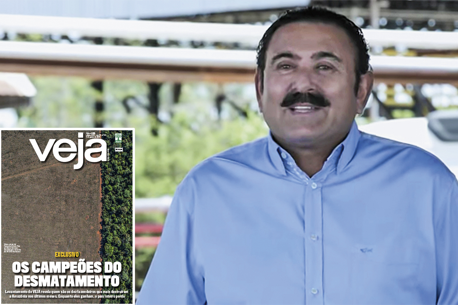 IMPUNIDADE - Nogueira, multado em 50 milh&otilde;es: em julho, VEJA revelou o caso do fazendeiro que desmatou mais de 23&thinsp;000 hectares. At&eacute; agora, ele nada pagou -
