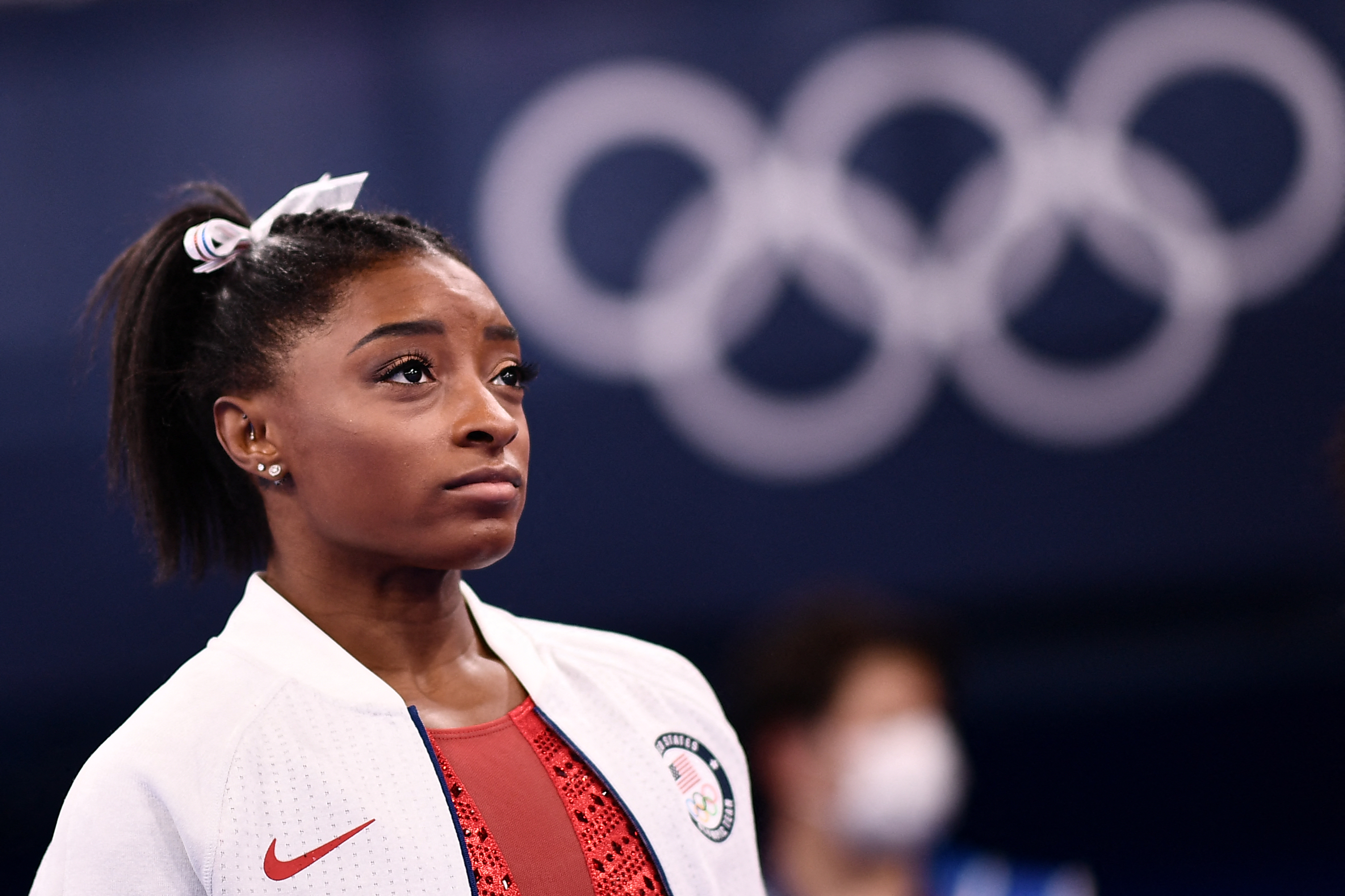A ginasta Simone Biles nos Jogos de Tóquio 2020