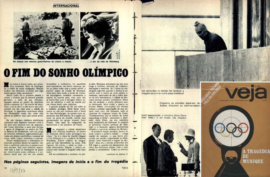 Capa de VEJA destacou o ataques nos Jogos de Munique