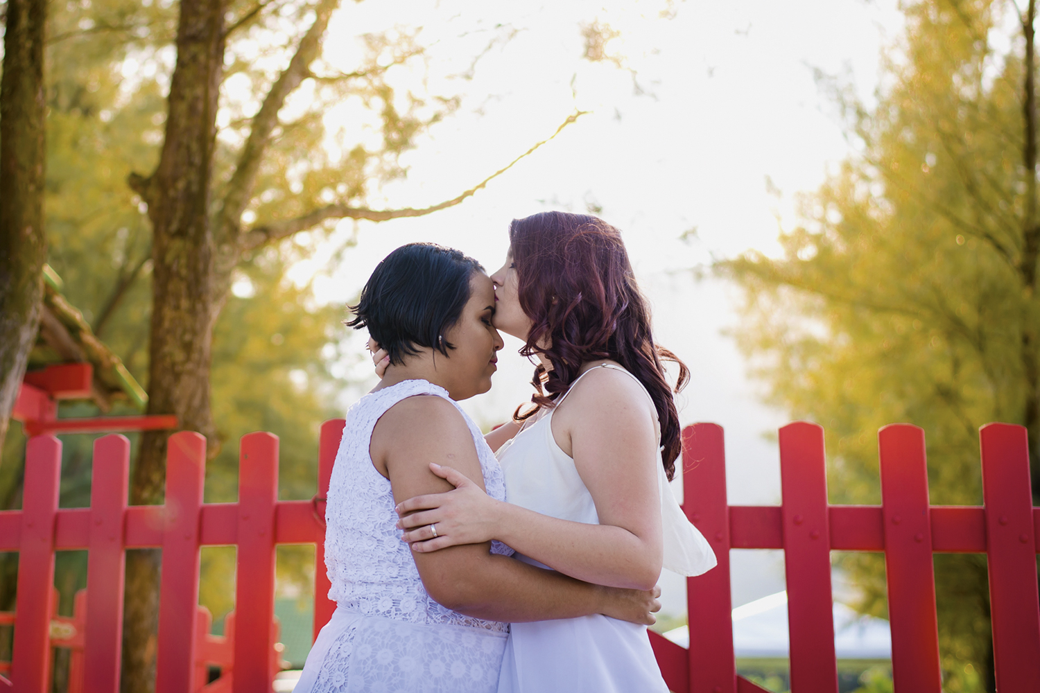 CASAMENTO APRESSADO - A festa sonhada por Larissa Teixeira e Isabelle Souza foi trocada por uma cerim&ocirc;nia r&aacute;pida no cart&oacute;rio. &ldquo;Nunca foi f&aacute;cil ser homossexual no Brasil, mas os discursos preconceituosos nos aterrorizaram&rdquo;, diz Isabelle. -