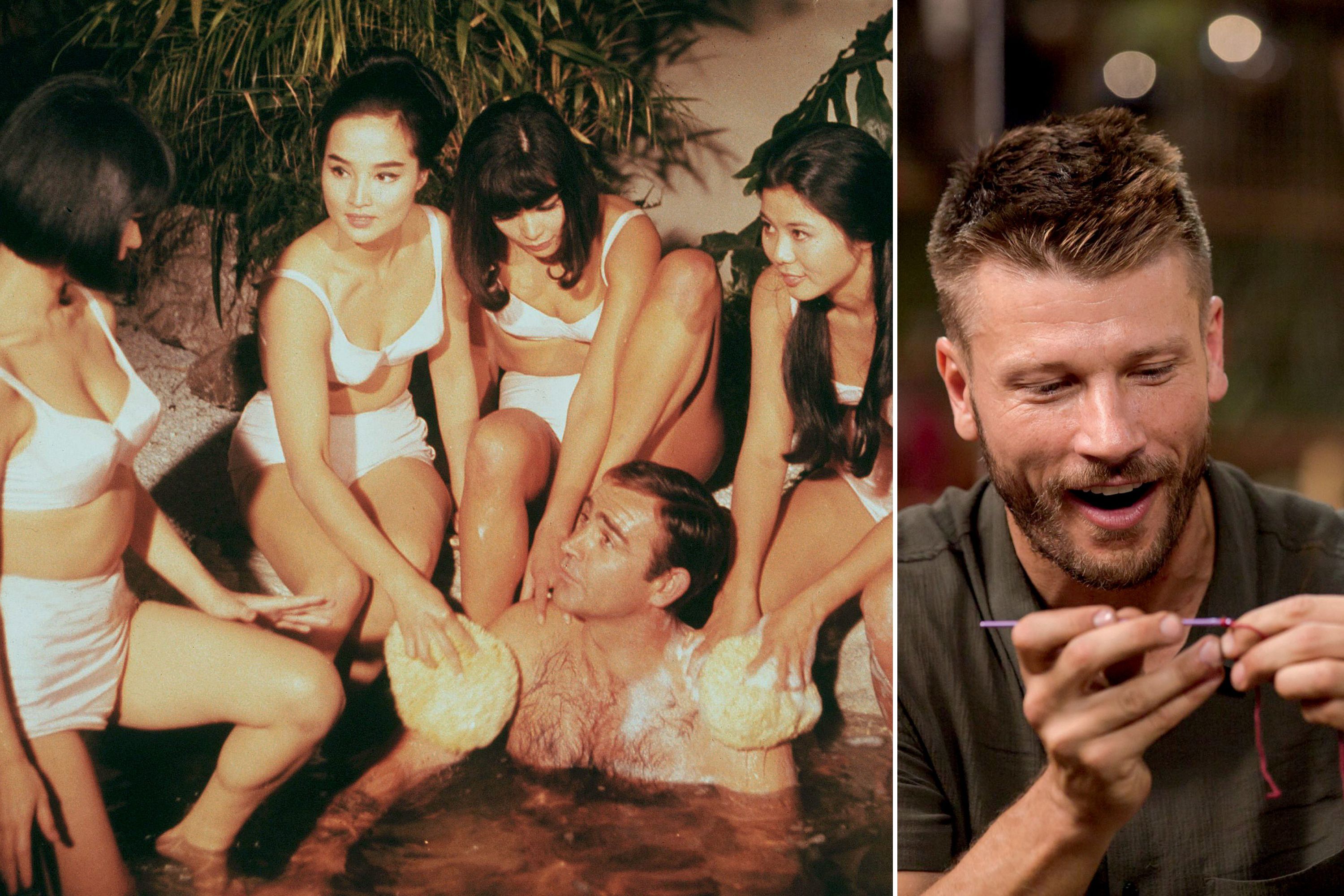 OPOSTOS -&ensp;Sean Connery como o sedutor agente 007 e o ator Rodrigo Hilbert fazendo croch&ecirc;: modelos masculinos que refletem as mudan&ccedil;as de pap&eacute;is -