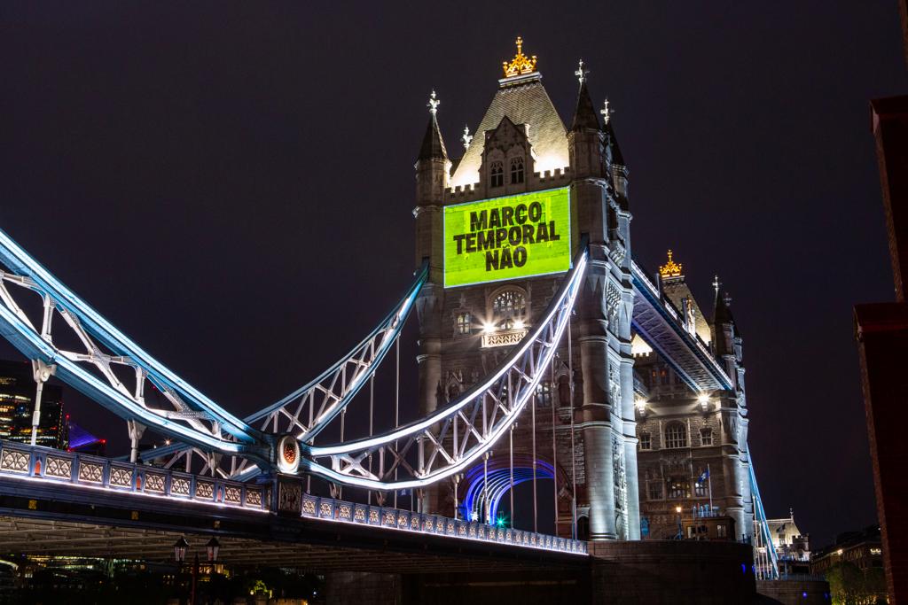 Projeção na Torre de Londres contra a tese do marco temporal