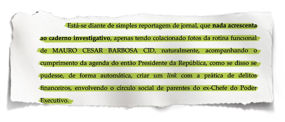 PROCESSO -&ensp;Enxertos: para Lind&ocirc;ra, fatos sem rela&ccedil;&atilde;o com o ex-presidente