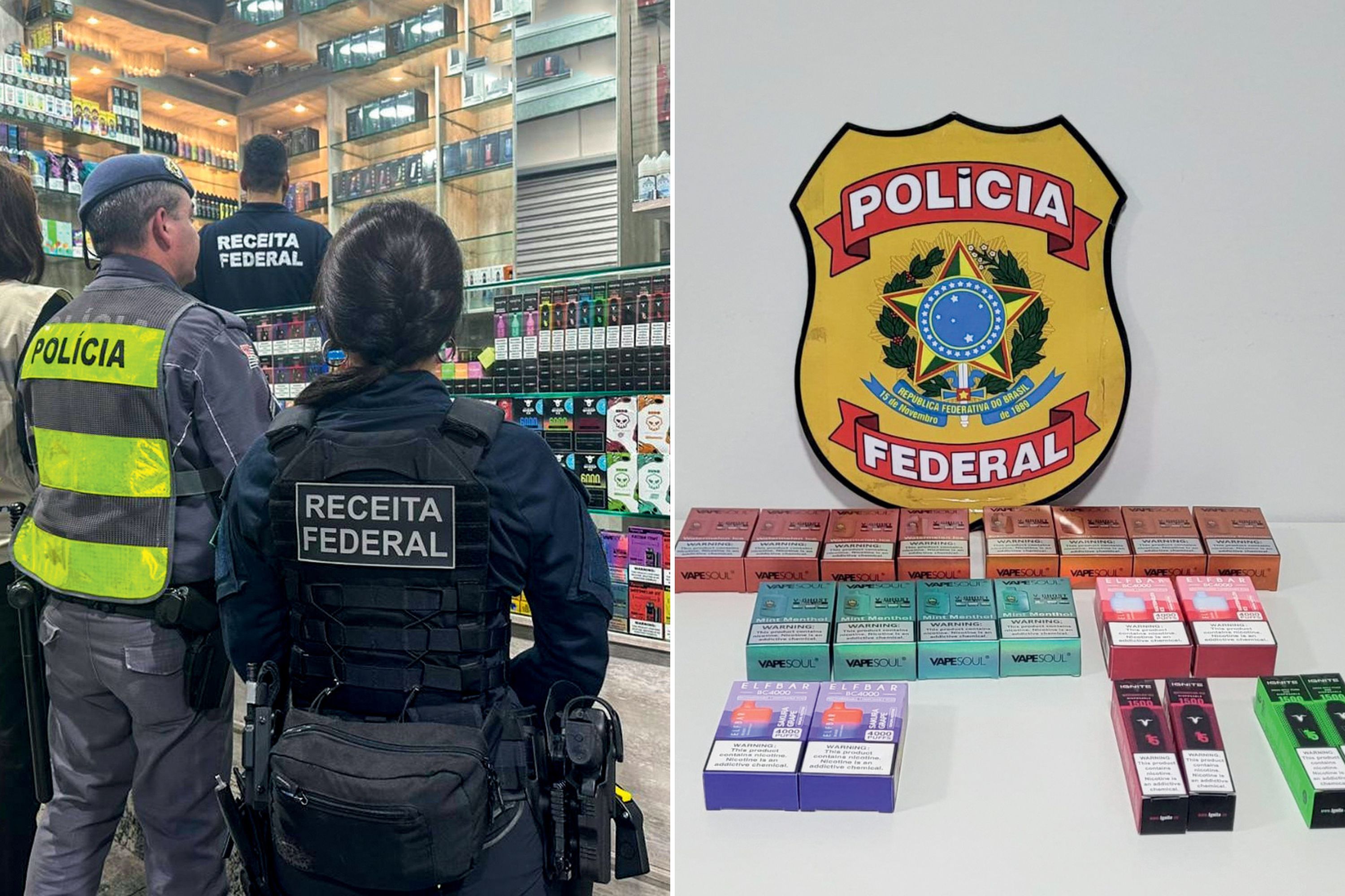 MERCADO PARALELO -&ensp;Brasil: produtos ilegais s&atilde;o vendidos em sites e lojas, que s&atilde;o alvo da pol&iacute;cia