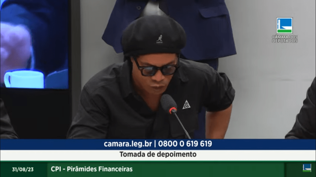 O silêncio de Ronaldinho na CPI das Criptomoedas