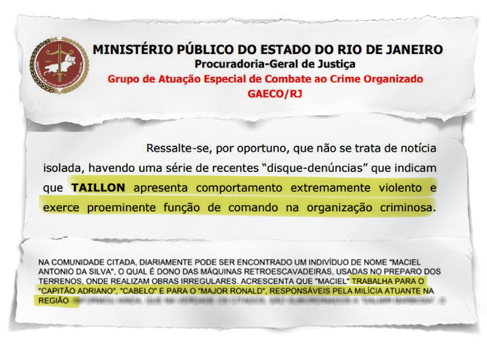 A RODA DO PODER -&ensp;Den&uacute;ncia do MP: Taillon aparece como o chefe do bando que Adriano comandou