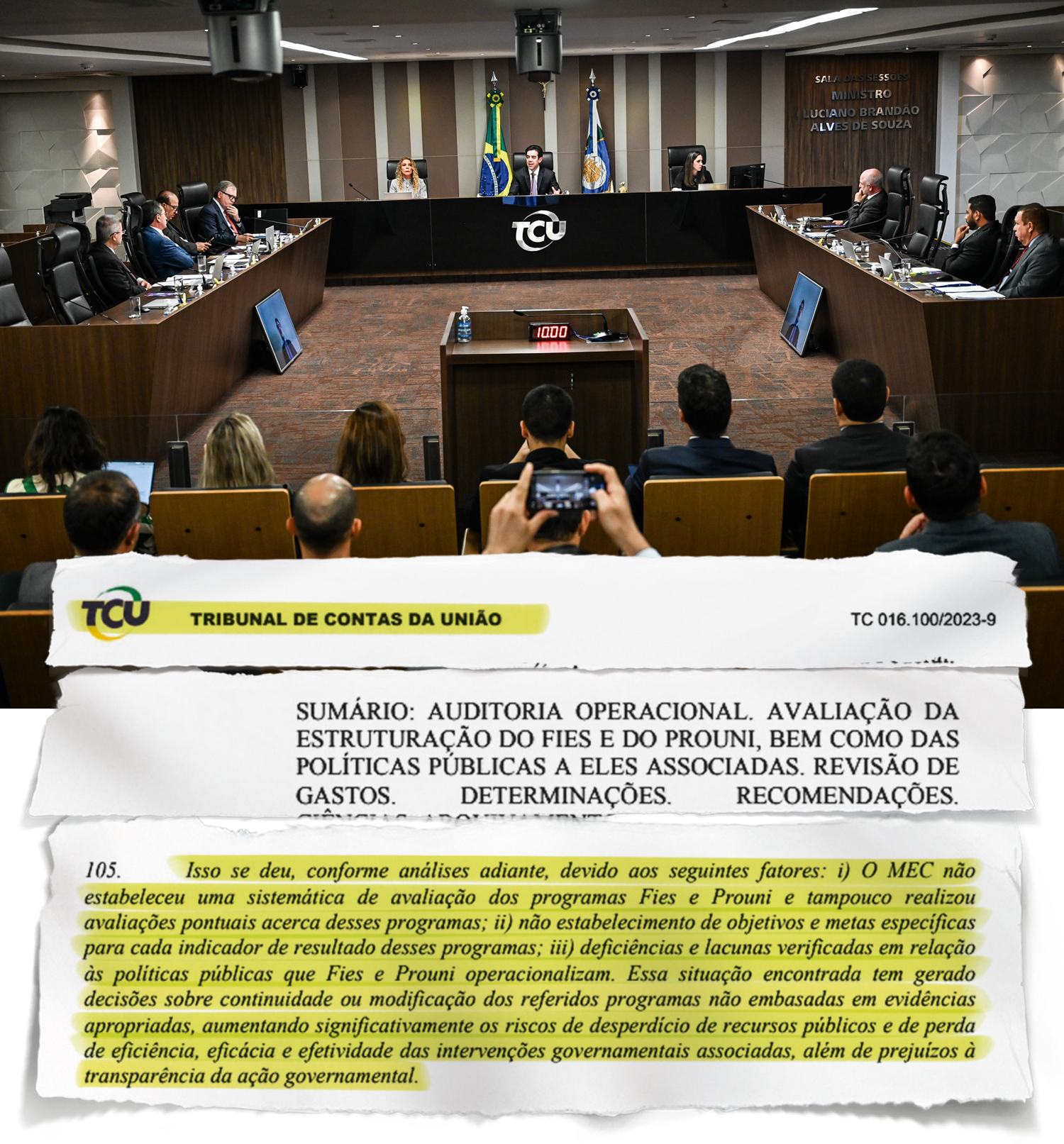 RELAT&Oacute;RIO -&ensp;TCU: auditoria do &oacute;rg&atilde;o cobra fiscaliza&ccedil;&atilde;o governamental, pede estabelecimento de metas para os programas e alerta para desperd&iacute;cio de recursos