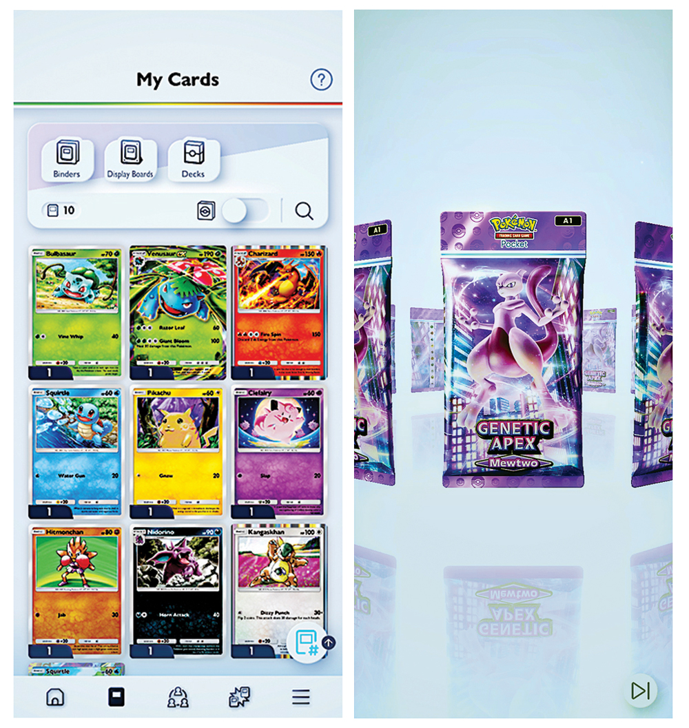 ADAPTA&Ccedil;&Atilde;O -&ensp;As cartas e os pacotes, ou boosters, da vers&atilde;o digital: o game conseguiu replicar elementos dos cards f&iacute;sicos