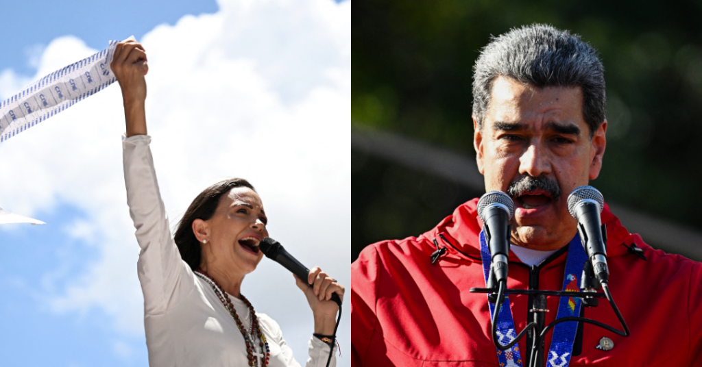 Maduro chama María Corina Machado, rival que venceu Nobel da Paz, de ‘bruxa demoníaca’