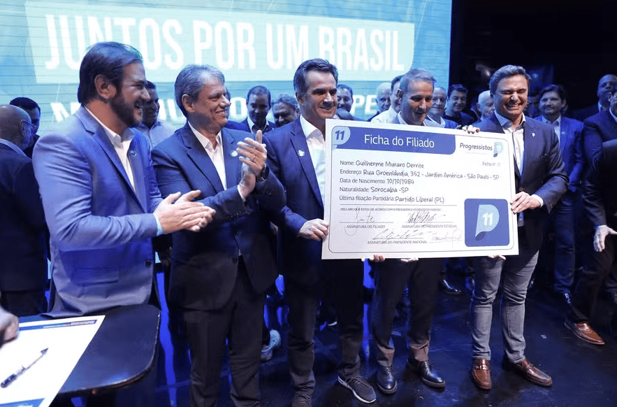 União e PP fazem ato de apoio a Tarcísio na esteira de disputa por comando da federação em SP